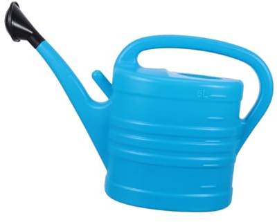 Garneck Annaffiatoio Colore Casuale da 5l in Plastica Blu per Piante e Fiori Design Antiscivolo e Bocca Allargata per Spazi Verdi e Uso All'aperto