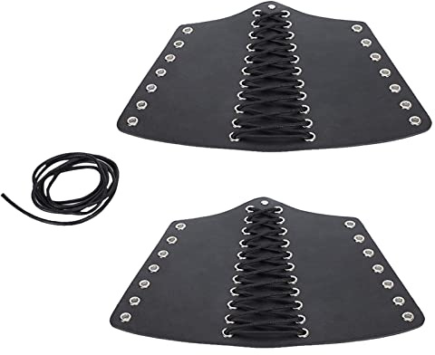 SIXRUN Brassard Punk, Matériau Confortable et élégant, Cordon de Serrage Réglable, Protecteur et Décoratif pour Les Arts Martiaux, avec Brassards Rétractables, Idéal pour Les Motocyclistes, Les
