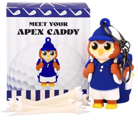 Soporte de Tees de Golf con Forma Búho, Incluye 8 Tees para Pelotas Golf Creativo y Bonito Juego Soportes Búho Golfistas Ideal para Mochilas Mbolsos y Cinturones