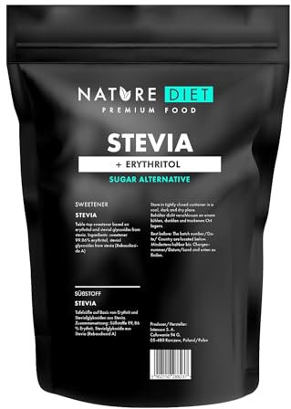 Nature Diet - Stevia Sweetener 1000g | Stevia Sugar 1kg | Diabetic Sugar