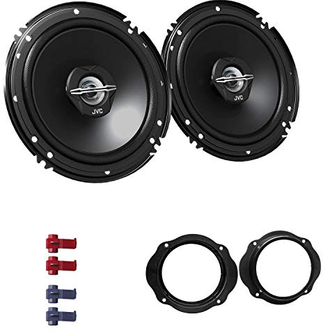 JVC CS-J620X Auto Lautsprecher 16,5 cm mit Einbauset passend für Ford Focus II (DA3) 2004-2010 Türen vorne 600 W 165mm 2 Wege Koax