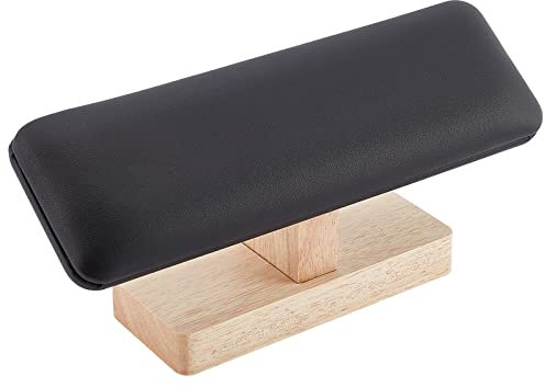 NBEADS Présentoir de montre en bois, support T en cuir synthétique, organiseur de bijoux, pendentifs et bracelet de cheville