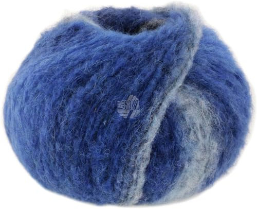 LANA GROSSA Gigante | Handstrickgarn aus 70% Alpaka (Fein) & 30% Polyamid | 100g Wolle zum Stricken & Häkeln | 300m Garn | Dunkel-/Nachtblau/Graublau/Grau - 7