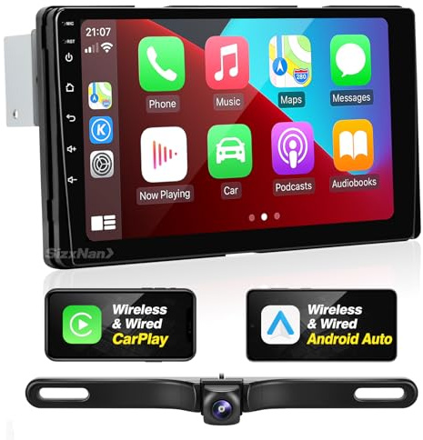 SizxNanv for Toyota Sienna Radio Compatible with Wireless Carplay Android Auto,Car Upgrade Android Stereo 8core Touchscreen Bluetooth Navigation GPS WiFi FM/AM Backup Camera Head Unit (for 2015-2019)