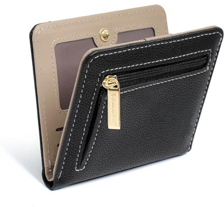 Pomelo Best Damen Geldbeutel Klein mit RFID-Schutz, Mini Portemonnaie aus Weichem PU-Leder, Stylisches Design mit Druck, leicht & praktisch für Alltag und Reise