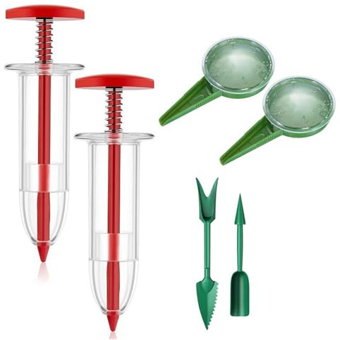 6 pezzi Distributore di Sementi, Mini Spargitore di Semi, Dispenser di Semi, Distributore di Sementi da Giardino, Seminatrice Manuale per Semi, Seminatrice da Giardino per Semi Piccoli, Fiore