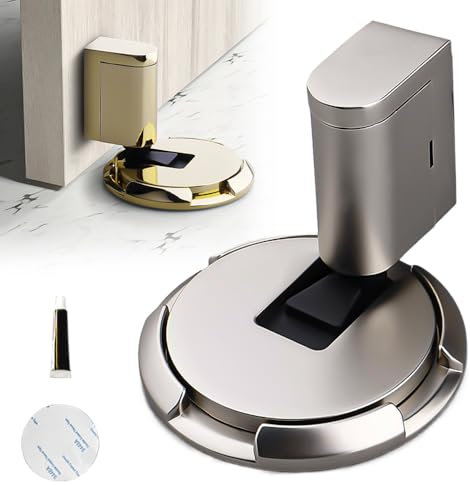 Door Stop Door Stoppers, 2025 New Magnetic Door Catch Door Wedge Door Stopper Indoors, Adjustable No Drilling Mechanical Floor Doorstop Magnetic Door Catch with Adhesive (01#)