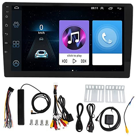 Brilluxa Navegación GPS, 9 pulgadas Android 8 Core 2+32GB 4G WIFI reproductor de radio FM, unidad principal estéreo para coche, sistema de navegación multimedia para vehículo