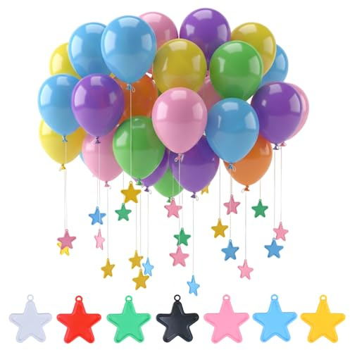 40 Pezzi Pesetti Per Palloncini A Forma Di Stella Pesetti Plastica Pesi Per Palloncini Ad Elio Per Compleanni, Matrimoni, Anniversari, Baby Shower Ed Eventi Aziendali 8 Colori