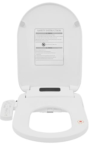 MIIWWOWO Intelligenter Smart Toilettensitz WC Bidet mit Düse, Elektrischer WC Sitz mit LED Licht, Reinigungsmodi, Automatische Öffnungs, 4 Stufen Sitzringtemperatur 40°C & Trocknungstemperatur 58°C