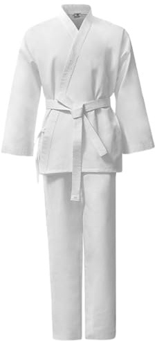 ZUJIABAO Conjunto de karate profesional para adultos y niños, uniforme de karate, ligero, transpirable, traje de entrenamiento para taekwondo karate gi
