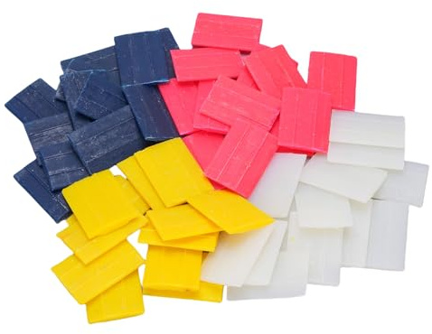 Ycauty Cera per Gesso da Sarto da 50 Fogli in 4 Colori - Gesso per Marcatura di Tessuti Lavabili, Pennarello per Cucire per Modifiche di Indumenti, Orli, Lavorazione