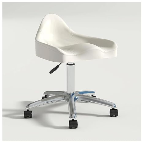 Ergonomisk sadelpall med hjul, hydraulisk svängbar rullstol, justerbar höjd för kliniker, salonger, tatueringsstudior, hemmakontor och mer