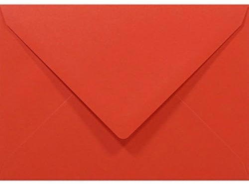 Netuno 100 Umschläge Rot DIN C6 11,4 x 16,2 cm 80g Rainbow rote Briefumschläge Briefhüllen bunt für Einladungs-Karten Geburtstagskarten Weihnachtskarten farbige Briefkuverts Rot envelope red