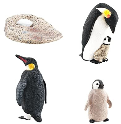 Perfeclan Lebenszyklus-Tierfiguren, Spielzeugtiere, kognitives Spielset, Pinguin, Lebenszyklusmodell für Entwicklungsspielzeug, frühes Bildungsprojekt, Stil A