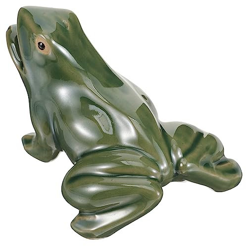 Yardwe Statue De Grenouille en Céramique en Forme De Cascade pour Décoration De Jardin Fontaine De Cour Paysage