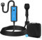 EV Ladegerät Typ 2 mit Einstellbarer Ladeleistung Tragbares Zuhause Schnell ladegerät EV-Autos Ladekabel mit Tragetasche für alle E-Autos 5m 16A Blau