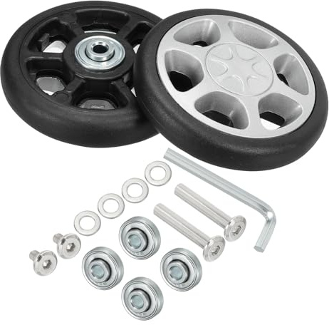 PATIKIL Ersättningsbagage resväska hjul reparationssats, 85 mm x 16 mm slitstarkt och tyst 360 svänghjul