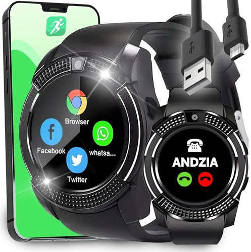 Retoo Smartwatch dam Herre 1,54 tum fitnessklocka tracker stegräknare puls sportklocka sömnmonitor 380 mAh armbandsur smart klocka stoppur för Android svart