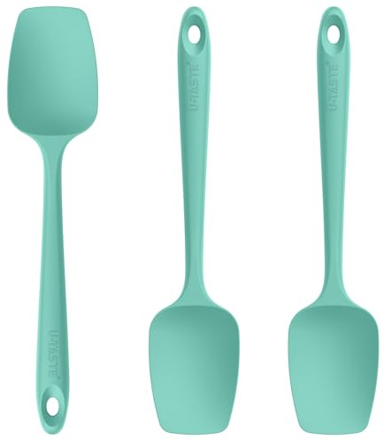 U-Taste 250 ℃ Värmebeständig Silikon Spatel Sked Set med 3 (Aqua Sky)
