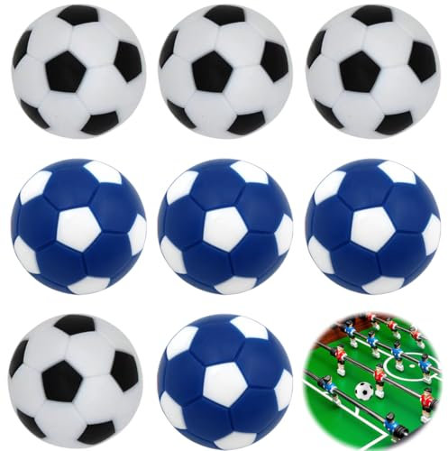 JAWUZ 8 Stück Tischfußballbälle Set, Mini 32mm Kickerbälle, Vielfarbige Tischfußball Kugeln für Tischfußballspiele, Profi Tischkicker Bälle für Kinder und Erwachsene,Indoor Spaß und Freizeitaktivität