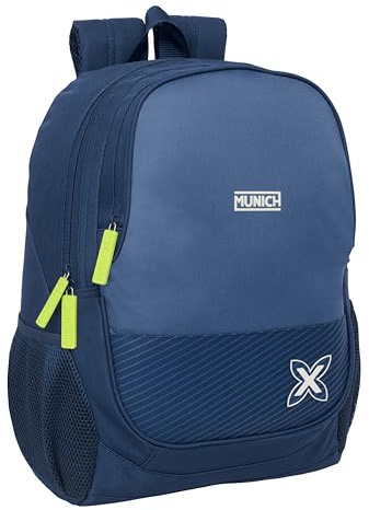 safta Monaco Blue Indiano - Zaino scuola per bambini, ideale per bambini di diverse età, comodo e versatile, qualità e resistenza, 32 x 16 x 44 cm, Blu Indaco, M, Casual