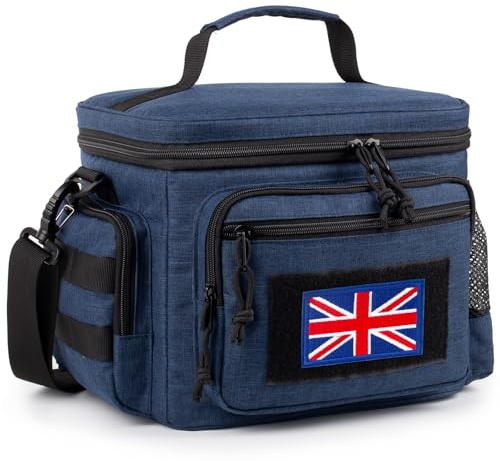 Borsa Pranzo per Uomo, Borsa Termica Tattica con Sistema MOLLE – Isolata, Impermeabile, Anti-Perdite – per Uomo/Donna, Perfetta per il Lavoro, Pic-Nic e Attività All’Aperto con Tracolla Regolabile