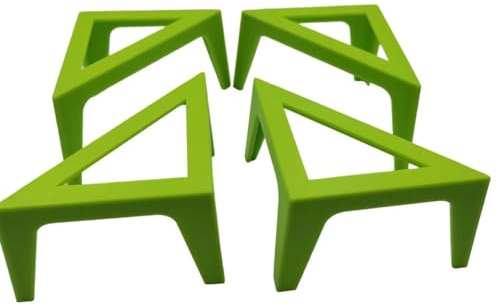 Lot de 4 supports portables en toile pour peinture acrylique - Support d'artiste léger en ABS, compact 100 x 50 x 50 mm, multicolore (vert)