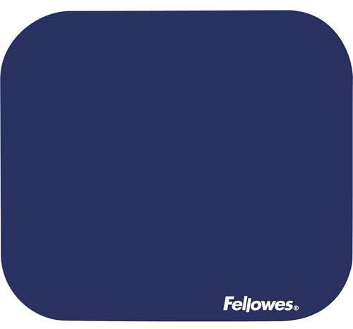 Fellowes tappetino mouse Soft in Blister, durevole e facile da pulire, superficie antiscivolo, mouse pad blu