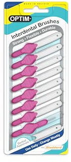 OPTIM Interdentalbürsten 8er Packung, pink 0,4mm Größe 0