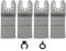 HEMUNC Multitool Sägeblätter für Fliesenfugen Entfernen, 4-tlg Multitool Diamant Sägeblatt zum Austrennen von Fliesenfugen, Entfernen von Mörtel, Fliesenkleber, Fräsen in Putz / Gasbeton