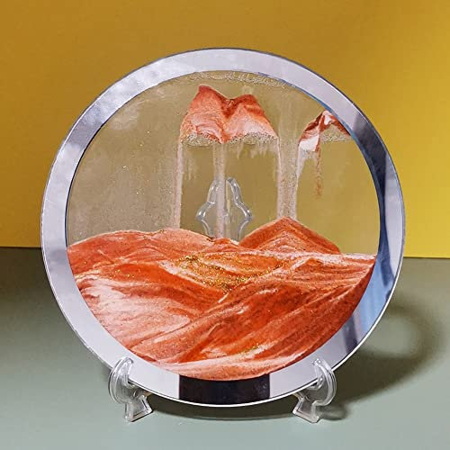 Cadre Sable Mouvant, Paysage De Sable par Sable Qui Coule,Peinture De Sable Qui Coule 3D,Tableau Dynamique en Mouvement pour La Maison Ornement Bureau Art Étagères Décoration (Color : C)