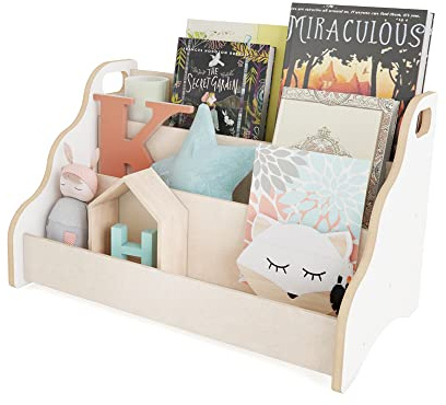 MAMOI® Libreria per bambini – scaffale per bambini, organizer libri per cameretta, scaffale porta libri, autoportante, scaffale per riporre libri, cassetta porta libri