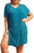 Hanna Nikole Female Large Size Bikini Cover Ups Beach Dress Elastic Beachwear Summer Beach Poncho Blue 28