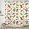 ASDCXZ Duschvorhang 180x200 cm, West Cowboy Lederstiefel Hut Grün Kaktus Orange Sonne Weiß Bad Waschbar Duschvorhänge Polyester Textil Wasserdicht Badevorhang für Badewanne mit 12 Haken