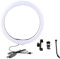Fyearfly Anneau lumineux 33 cm pour la beauté, anneau lumineux pour selfie,support de téléphone pour ordinateur portable,anneau lumineux LED de bureau pour streaming,maquillage,photographie