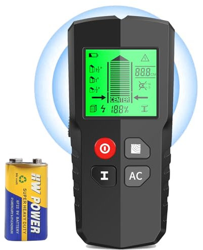 EXTSUD Détecteur de câbles, détecteur de câbles, détecteur Mural, détecteur de métaux muraux, pour Bois, métaux ferreux, câbles métalliques