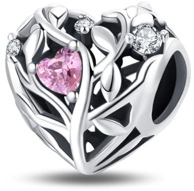 Pandach Damen Charm Anhänger für Armband 925 Sterling Silber Charms Beads passend für Armband und Halskette, Kompatibel mit Europäischen Armbänder für Frauen Mädchen C17