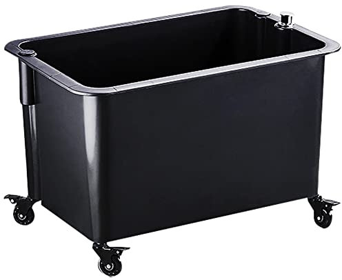 Évier de vadrouille approfondissant au sol, lavabo de service de vadrouille de balcon de salle de bain à la maison Évier de piscine de vadrouille mobile de grande capacité, évier polyvalent