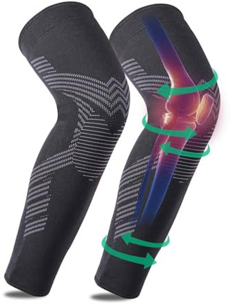 FOGOIN Maintien Compression Genouillère sport,Manchons de genou et jambe V2,Genouillere Arthrose Genou Genouillères pour Femmes/Hommes,Soutenir les douleurs articulaires,les dommages au ligament