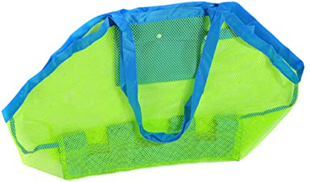 VICASKY Large Beach Mesh Tote Bag for Sand and Shells with Heavy Duty Handles Quick Dry Net Design for Pool Boat Family and Childrens Outdoor Play
