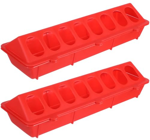 Alasum 2pezzi Mangiatoia per Uccelli Lunga Antispruzzo Adatta per Piccioni e Gabbie Realizzata in Robusto Materiale Plastico Spesso Facile da Installare e Pulire