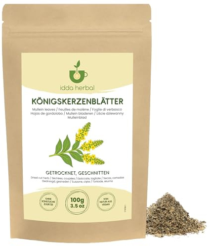 IDDA Herbal Té de Gordolobo 100g, Hojas Secas y Cortadas, Té de Hierbas, Gordolobo Infusión