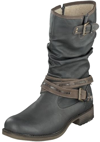 MUSTANG 1139-624 Femmes Biker Boots, Pointure:38 EU, La Couleur:Gris