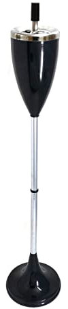 70cm Standaschenbecher Aschenbecher höhenverstellbar mit Standfuß für Innen und Außen In-/Outdoor - Schwarz