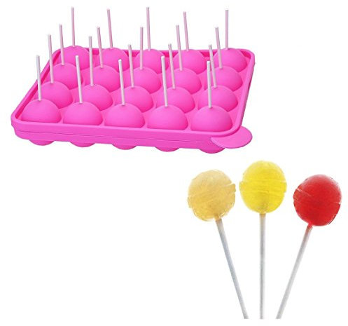 Jzhen 20 Cakepops Silicone Cake Pop Stampo, Può Essere Usato per Fare Focaccine di Biscotti Lecca-lecca