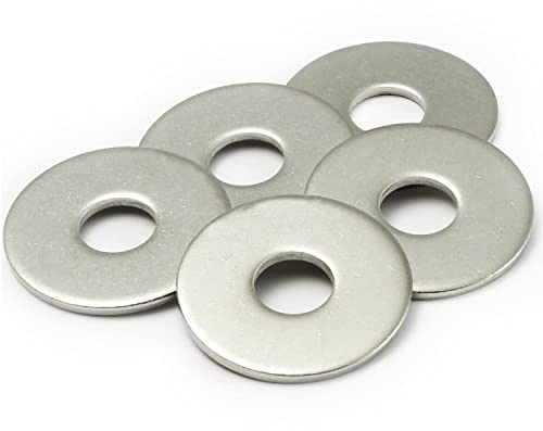 AMLOOPH M12 Washers, M12 x 37mm A2 Stainless Steel Flat Washers 5Pack | Metal Flat Washers Thickness 3mm, Large OD Plain Wide Metal Round Flat Spacer Repair Washer for Screws Bolts
