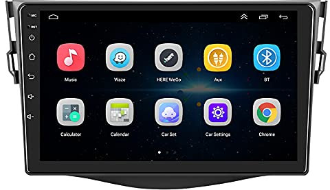 EZoneTronics Android Autoradio pour Toyota RAV 4 2007–2012 avec Carplay sans Fil Android Auto écran Tactile de 9 Pouces stéréo, Navigation GPS Bluetooth USB WiFi Lecteur SWC FM/RDS Radio 2G + 32G