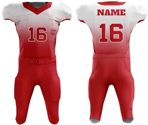 DIYUME Adult Youth Customized Gradient Loose fit Shirts American Flag Football Jersey and Pant