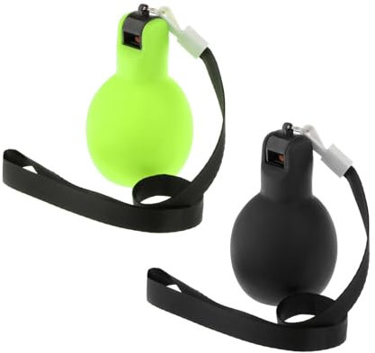 perfk 2X Handpfeifen, Trainerpfeifen mit Lanyards, Sportpfeifen mit lautem Ton, Überlebenspfeifen für Fußballkinder, Grün Schwarz